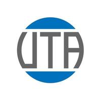 VTA letter logo design on white background. VTA creative initials circle logo concept. VTA letter design. vector