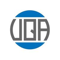 diseño de logotipo de letra vqa sobre fondo blanco. concepto de logotipo de círculo de iniciales creativas vqa. diseño de letras vqa. vector