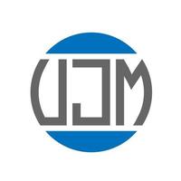 VJM letter logo design on white background. VJM creative initials circle logo concept. VJM letter design. vector