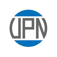VPN letter logo design on white background. VPN creative initials circle logo concept. VPN letter design. vector