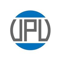 VPU letter logo design on white background. VPU creative initials circle logo concept. VPU letter design. vector