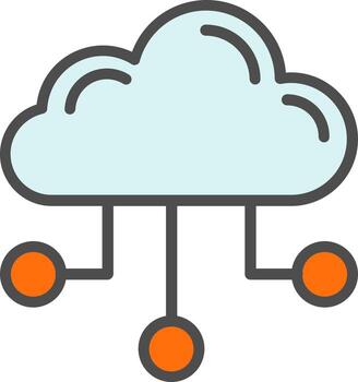 Computing cloud Vector Icon