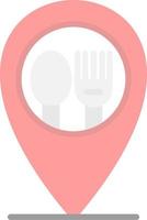 diseño de icono de vector de ubicación de restaurante