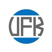 VFK letter logo design on white background. VFK creative initials circle logo concept. VFK letter design. vector