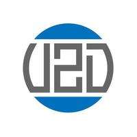 VZD letter logo design on white background. VZD creative initials circle logo concept. VZD letter design. vector
