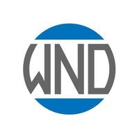 diseño de logotipo de letra wno sobre fondo blanco. concepto de logotipo de círculo de iniciales creativas wno. sin diseño de letras. vector