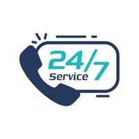 24 hour service icon.Speech bubbles. Phone support consulting customer problems. vector