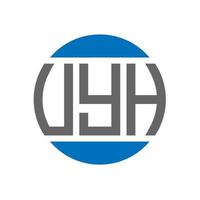 VYH letter logo design on white background. VYH creative initials circle logo concept. VYH letter design. vector