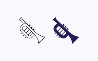 French horn illustration icon vector