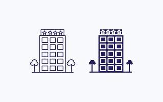 icono de ilustración de edificio de oficinas corporativas vector