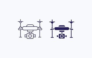 icono de ilustración de cámara de drone vector