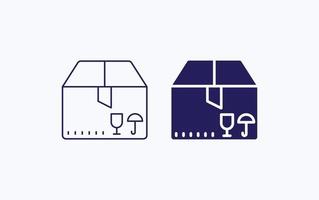 Fragile Items box illustration icon vector