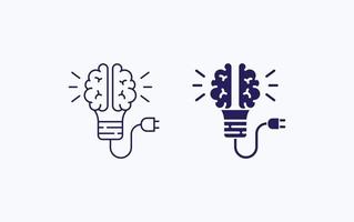 Digital Brain illustration icon vector