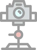 Tripod Camera Flat Icon vector