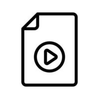 ilustración de vector de archivo de video en un fondo. símbolos de calidad premium. iconos vectoriales para concepto y diseño gráfico.