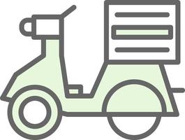 Delivery Bike Vector Icon Design