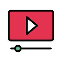 video player vector illustration on a background.Premium quality symbols.vector icons for concept and graphic design.