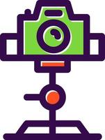 Tripod Camera Flat Icon vector