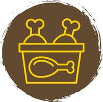 Chicken Bucket Vector Icon Design