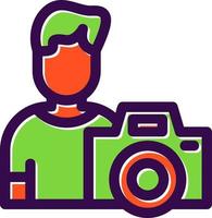 Cameraman Flat Icon vector