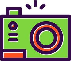 Compact Camera Flat Icon vector