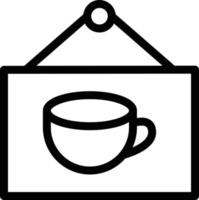 ilustración de vector de tablero de café en un fondo. símbolos de calidad premium. iconos vectoriales para concepto y diseño gráfico.