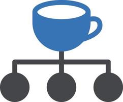 café conectar ilustración vectorial sobre un fondo. símbolos de calidad premium. iconos vectoriales para concepto y diseño gráfico. vector