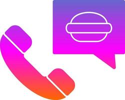 Order Food on Call Vector Icon Design