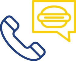 Order Food on Call Vector Icon Design