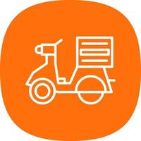 Delivery Bike Vector Icon Design