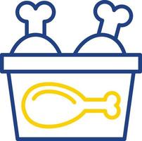 Chicken Bucket Vector Icon Design