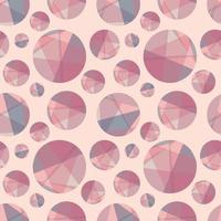 Abstract seamless geometric pattern. Background or wrapping paper with round shiny diamonds of different sizes. Circles of pink gemstones. vector