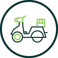 Delivery Scooter Vector Icon Design