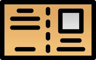 Postcard Flat Icon vector