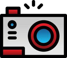 Compact Camera Flat Icon vector