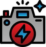 Flash Camera Flat Icon vector