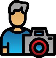 Cameraman Flat Icon vector