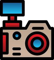 Dslr Camera Flat Icon vector