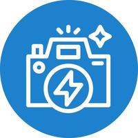 Flash Camera Flat Icon vector