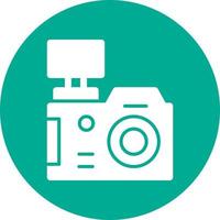 Dslr Camera Flat Icon vector