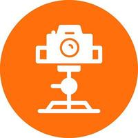 Tripod Camera Flat Icon vector