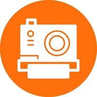 Instant Camera Flat Icon vector