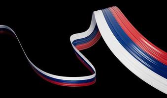 Serbia flag, 3d illustration on a Black background photo