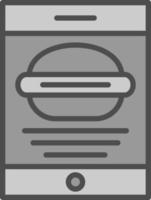 Food Application Vector Icon Design