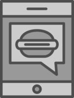 diseño de icono de vector de aplicación de alimentos