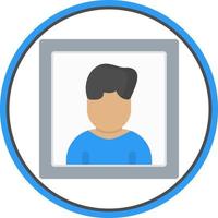 Passport Photo Flat Icon vector