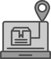 Online Shipment Tracking Vector Icon Design