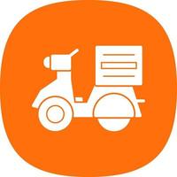 Delivery Bike Vector Icon Design