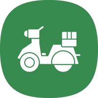 Delivery Scooter Vector Icon Design