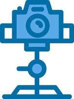 Tripod Camera Flat Icon vector